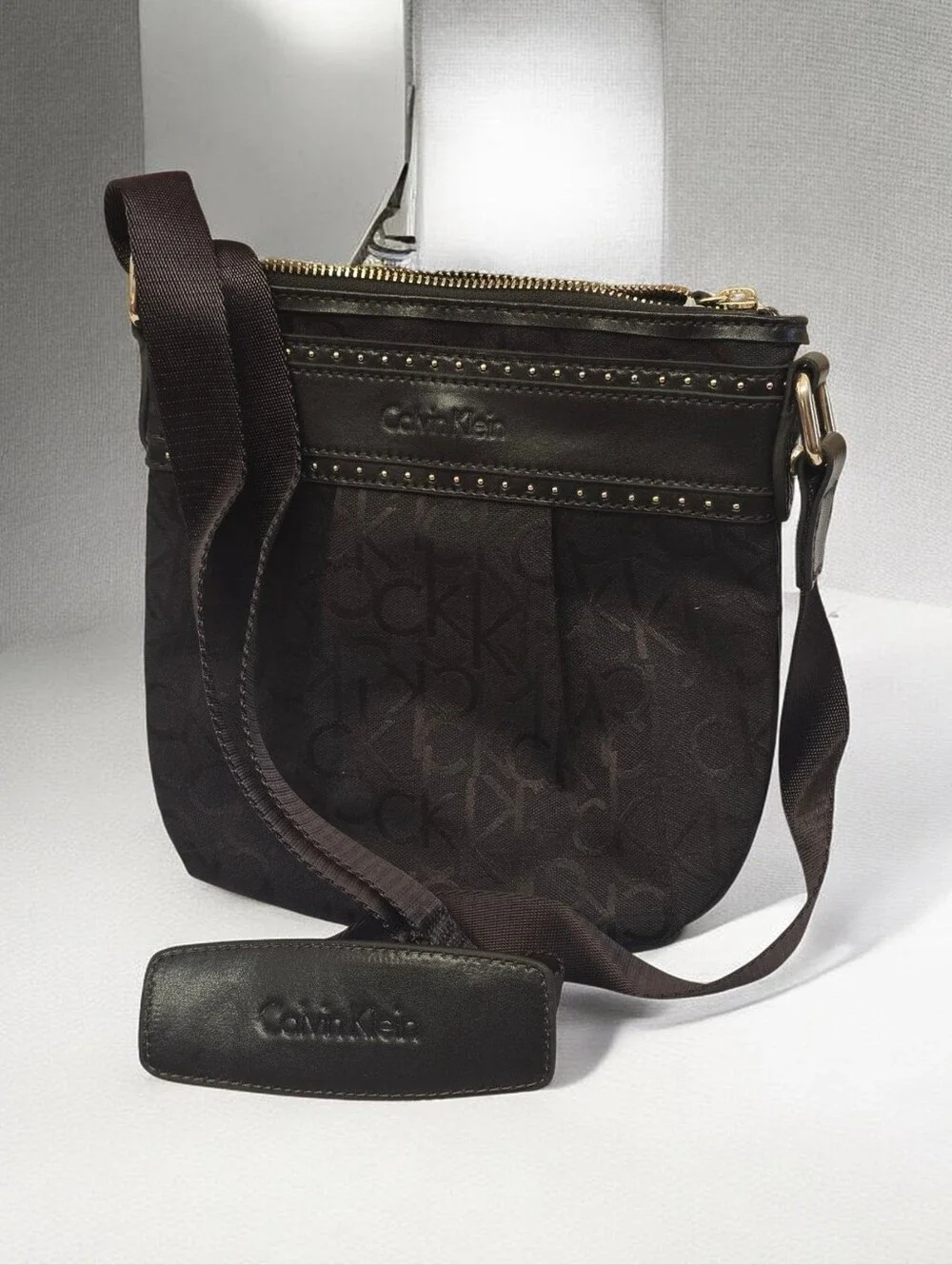 Calvin Klein Brown Crossbody Bag - Signature Logo